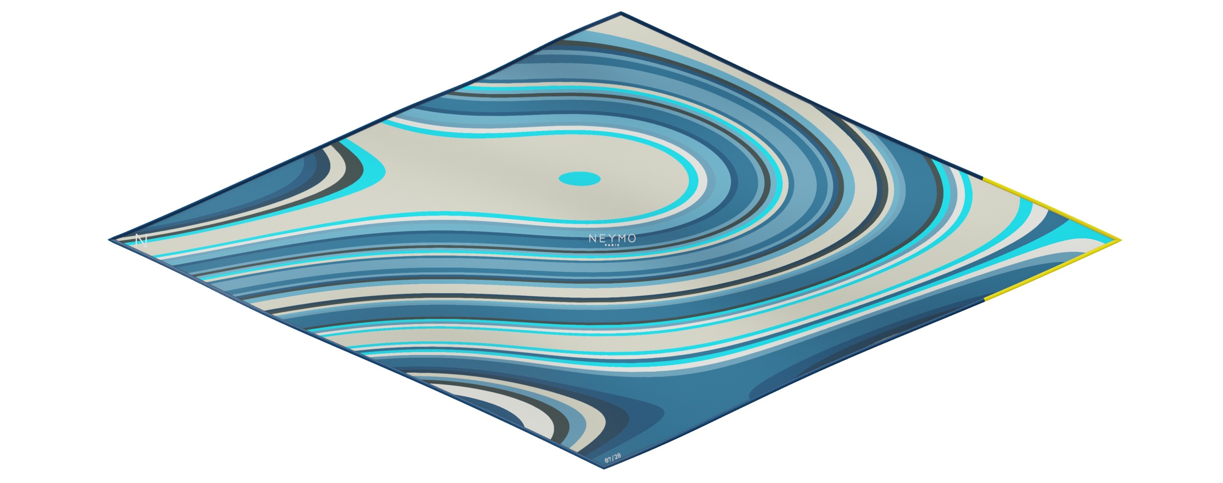 "Les vagues" dart 80 scarf