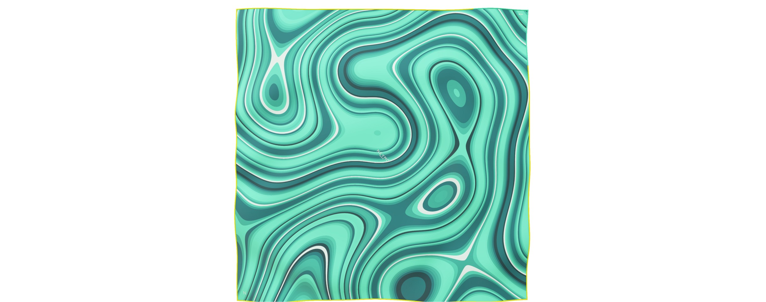 "Les vagues" square 90 scarf