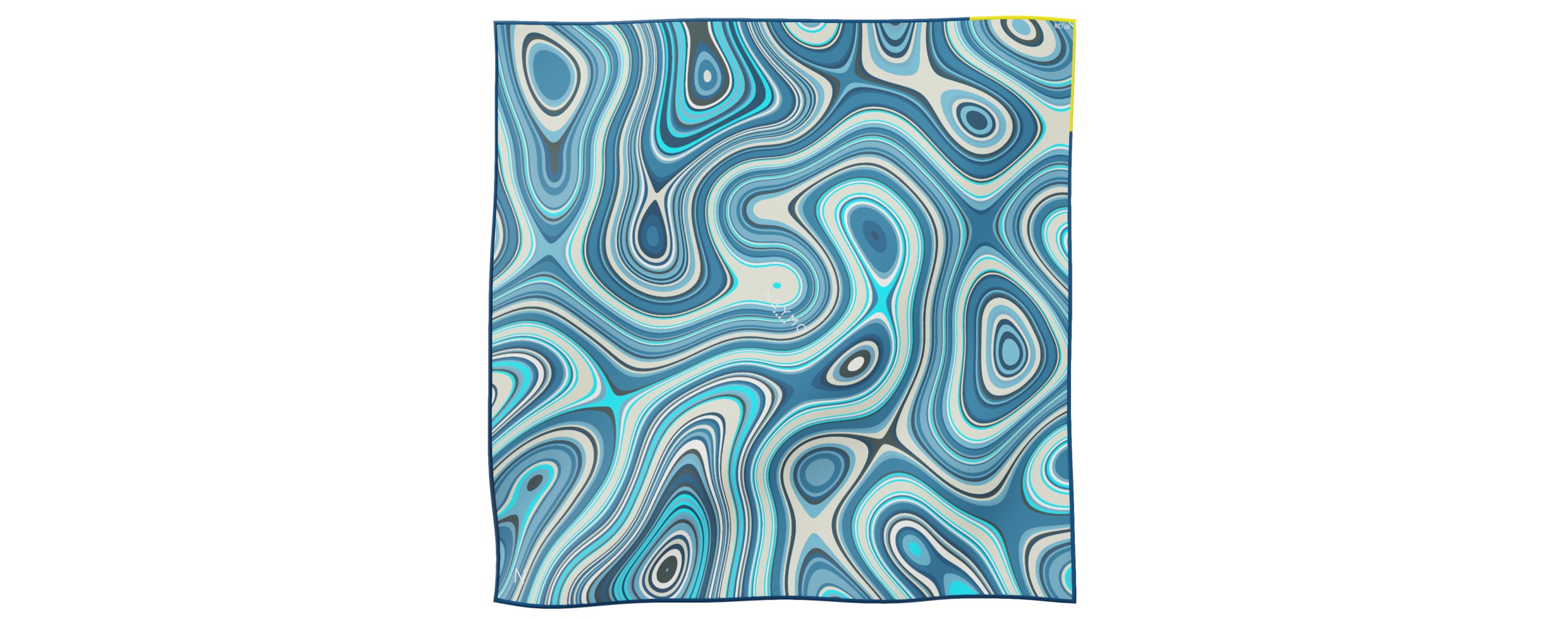 "Les vagues" square 45 scarf