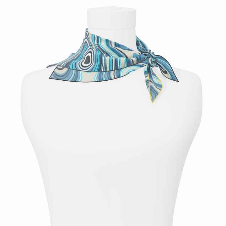 "Les vagues" square 45 scarf