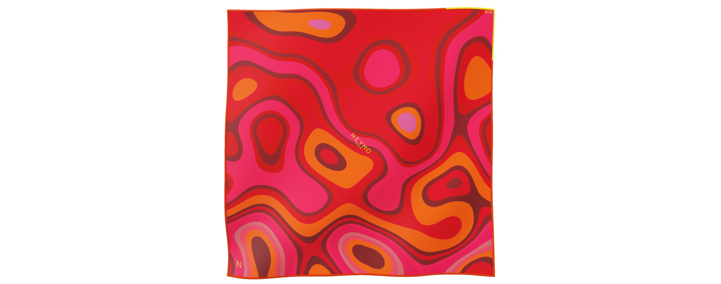 "Les vagues" square 45 scarf