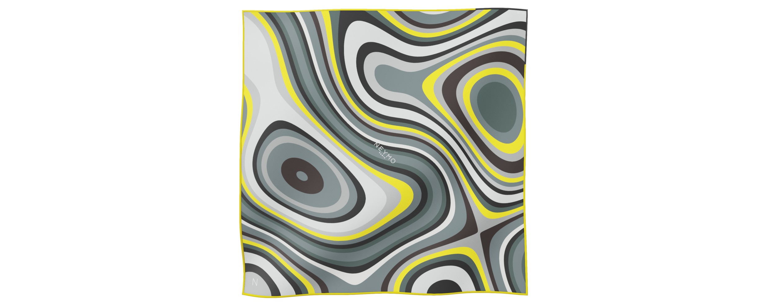 "Les vagues" square 45 scarf