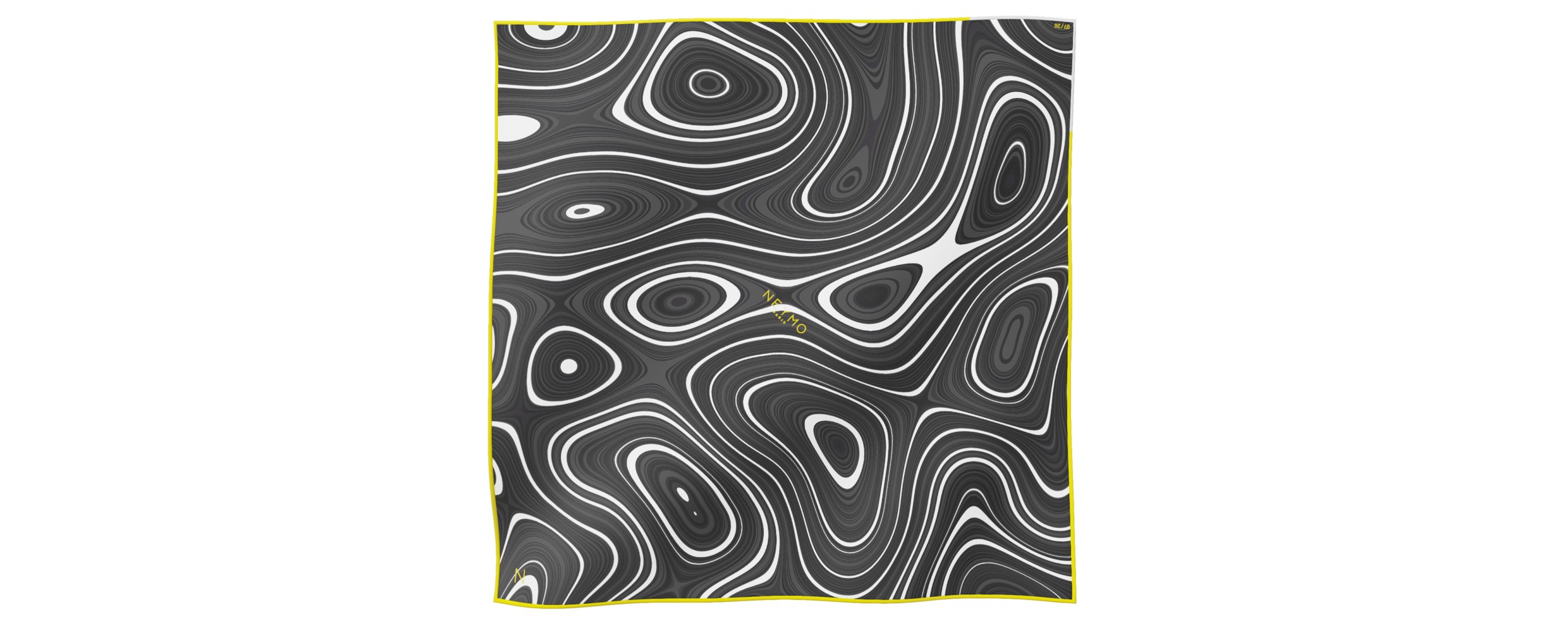 "Les vagues" square 45 scarf