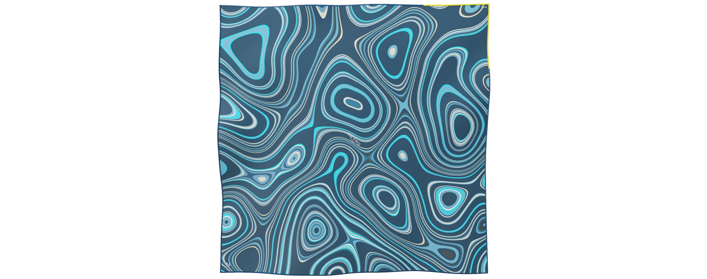 "Les vagues" square 70 scarf