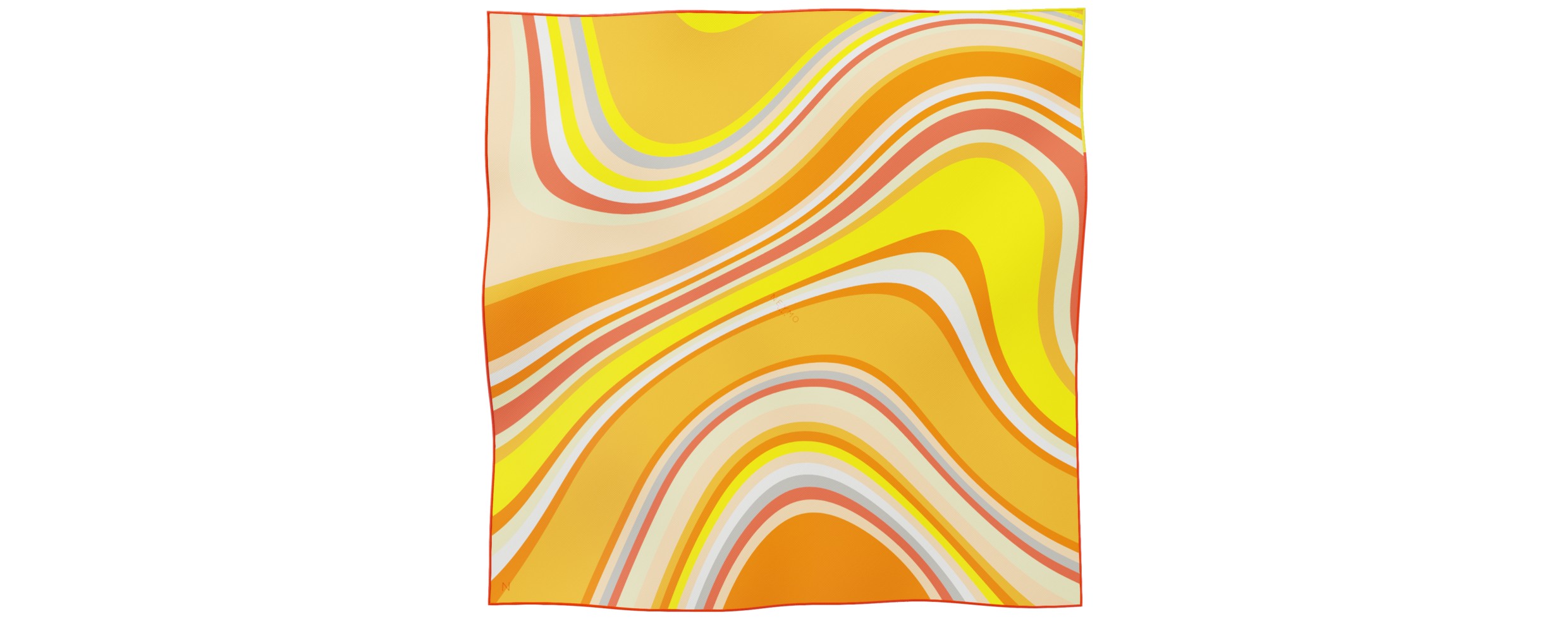 "Les vagues" square 70 scarf