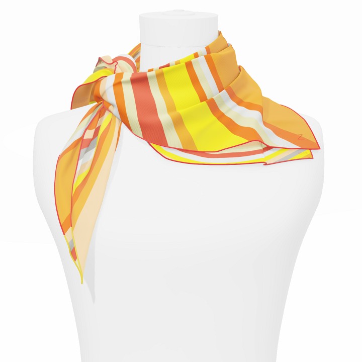 "Les vagues" square 70 scarf