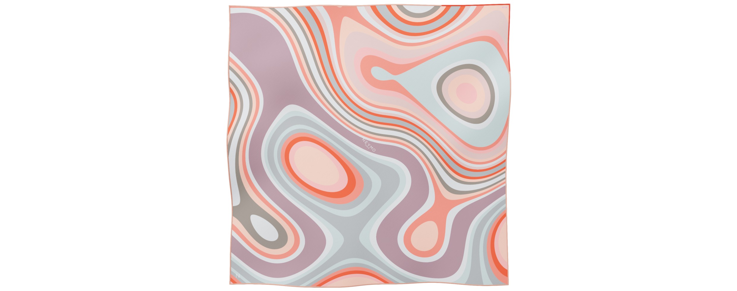 "Les vagues" square 70 scarf