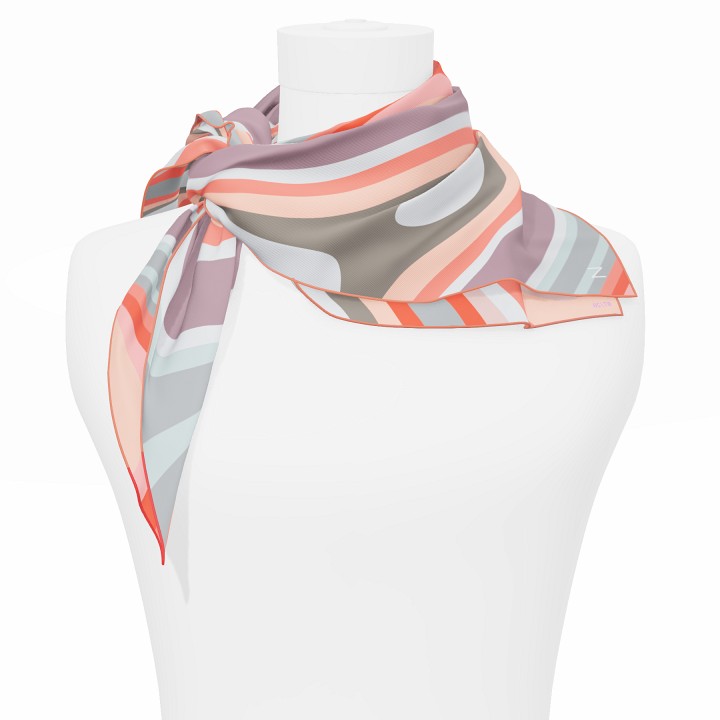 "Les vagues" square 70 scarf