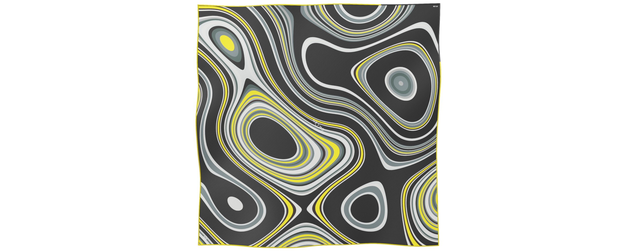 "Les vagues" square 70 scarf