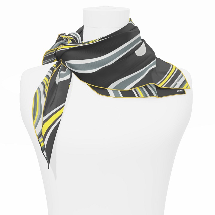 "Les vagues" square 70 scarf
