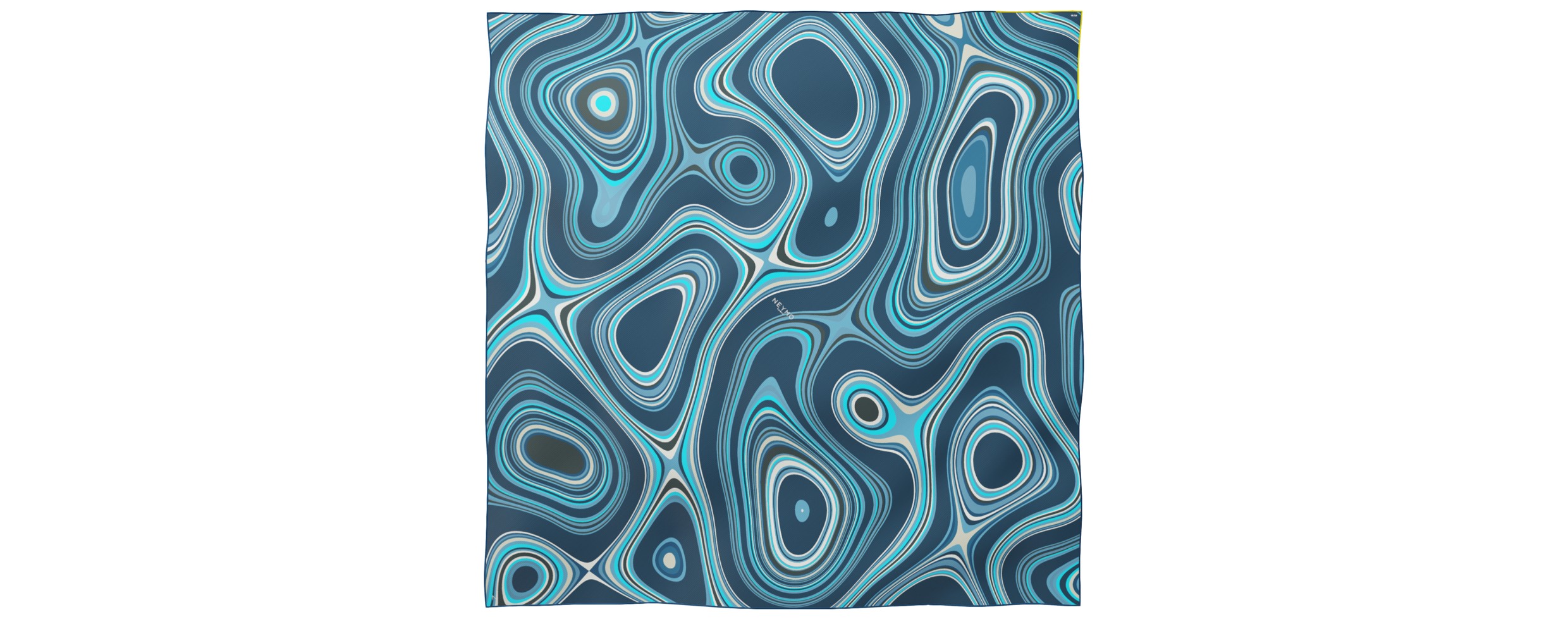 "Les vagues" giant square 130 scarf