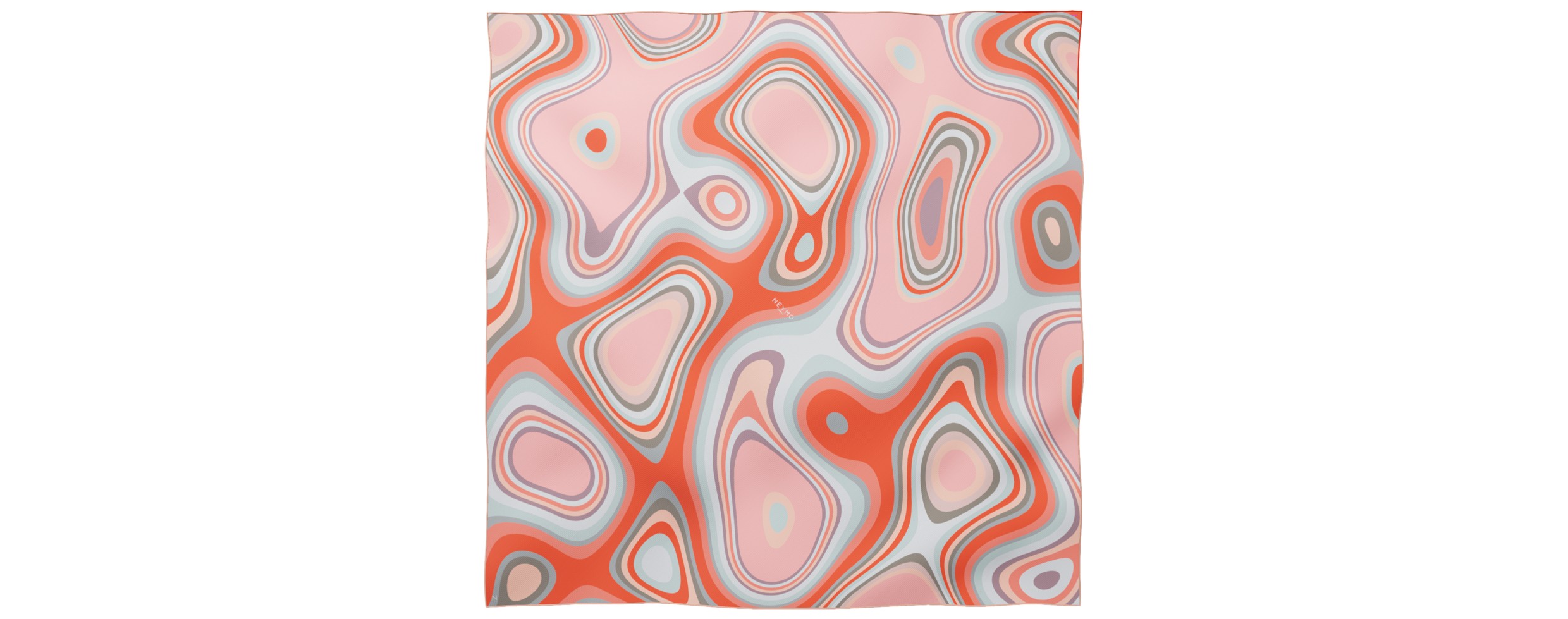 "Les vagues" giant square 130 scarf