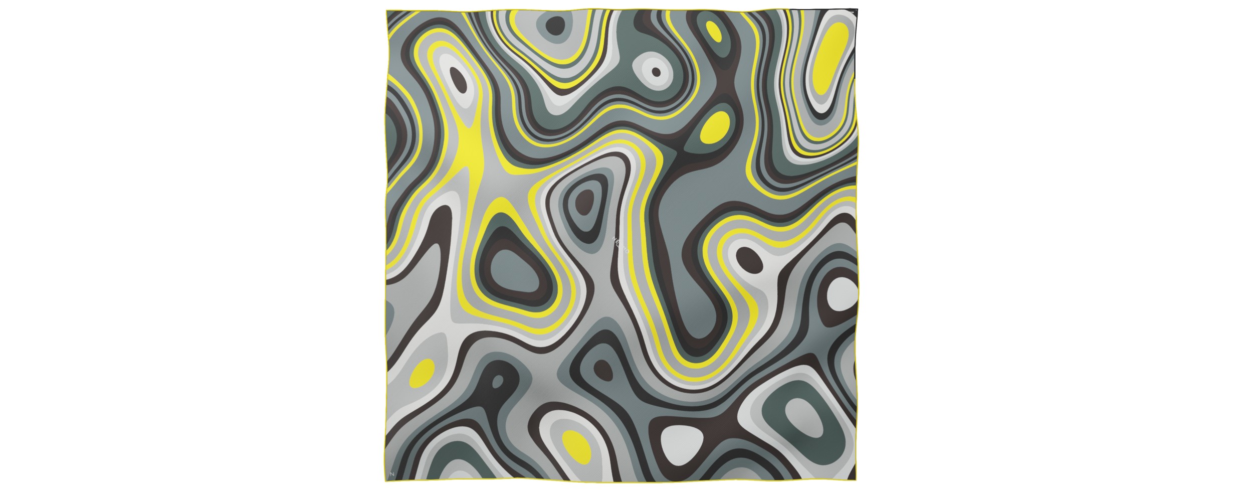 "Les vagues" giant square 130 scarf