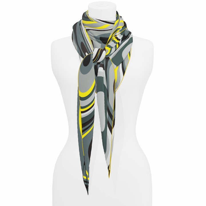 "Les vagues" giant square 130 scarf