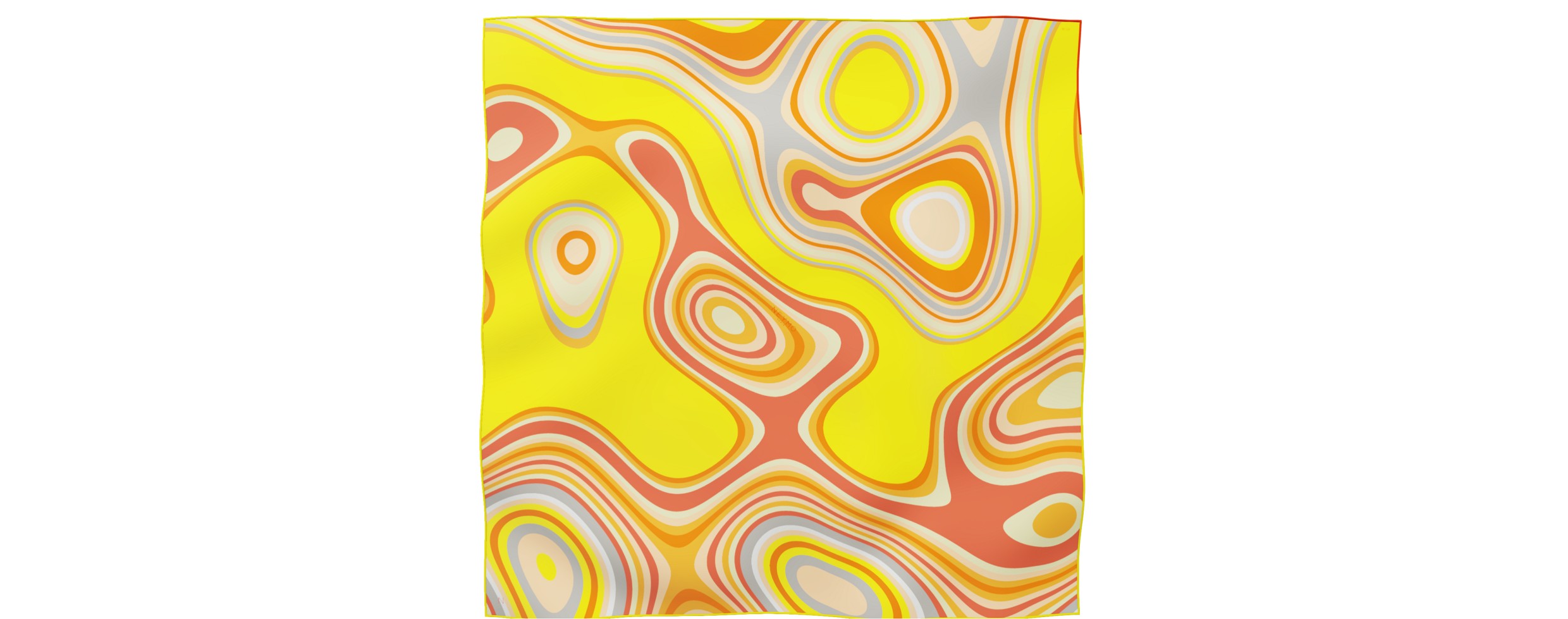 "Les vagues" square 90 scarf