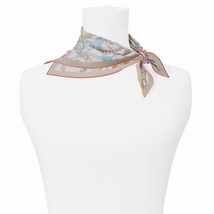 "Pop Chain" square 45 scarf