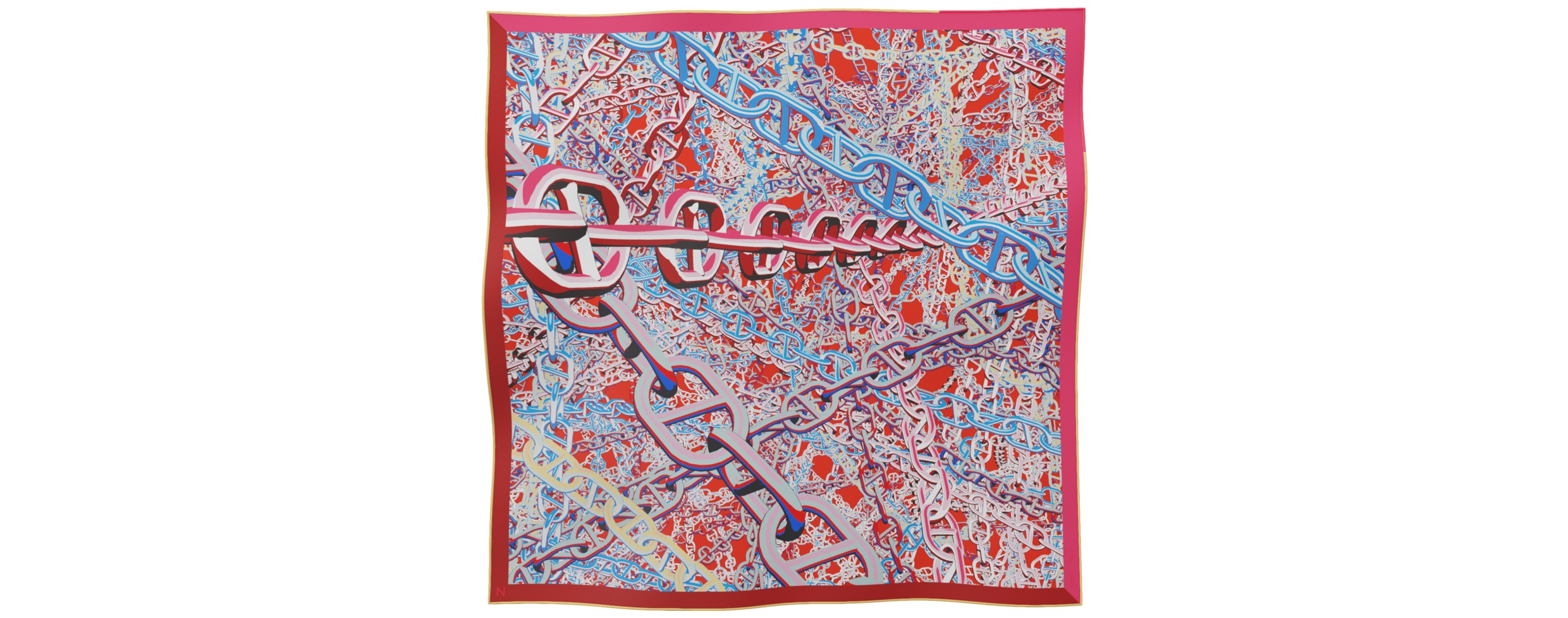 "pop Chain" Square 70 Scarf