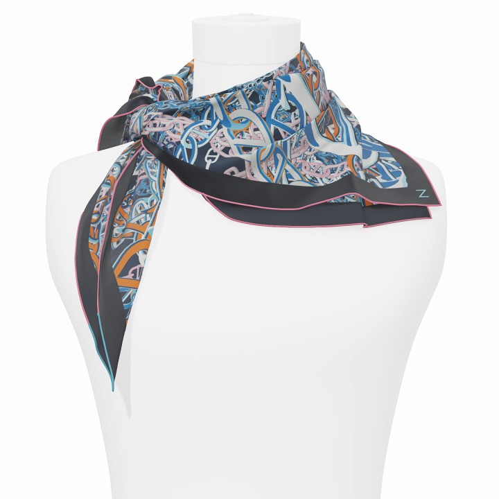 "pop Chain" Square 70 Scarf