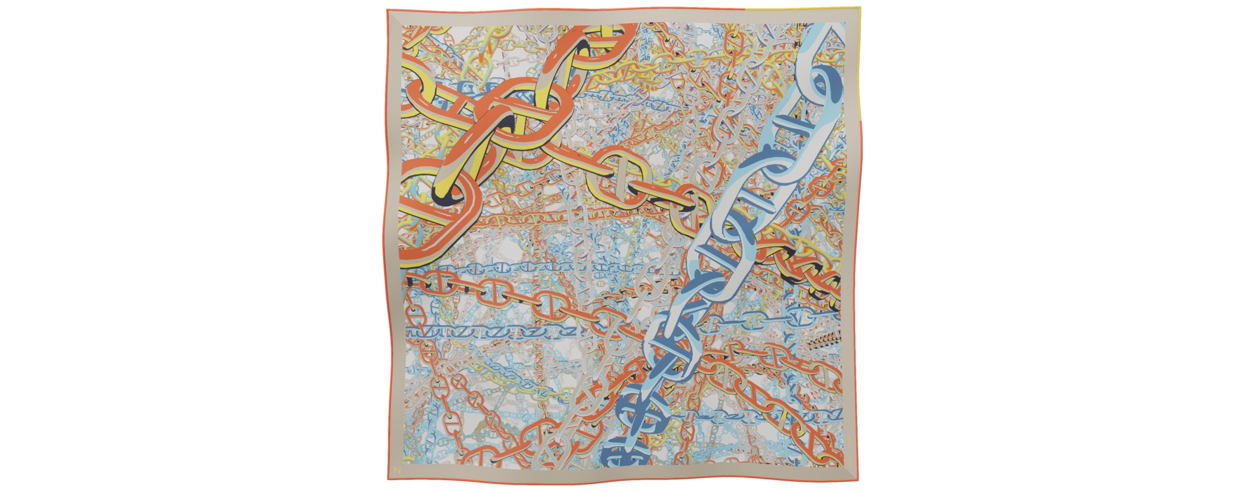 "pop Chain" Square 70 Scarf