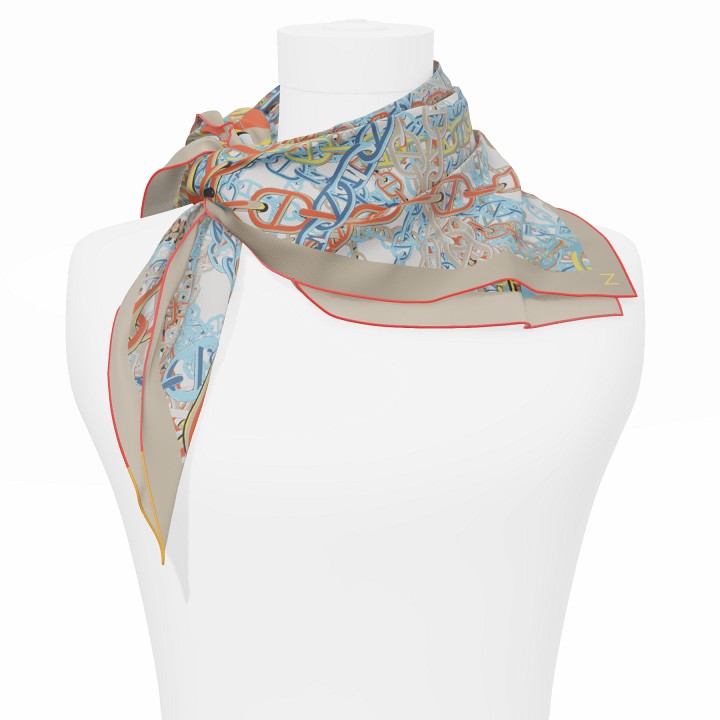 "pop Chain" Square 70 Scarf