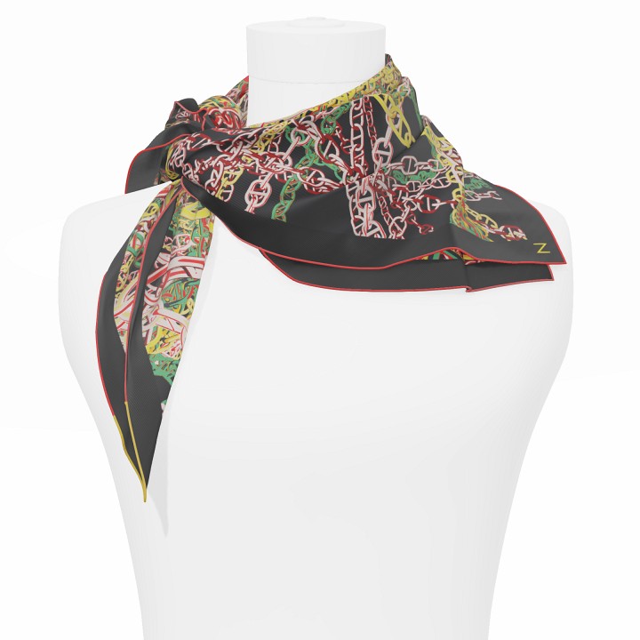 "pop Chain" Square 70 Scarf