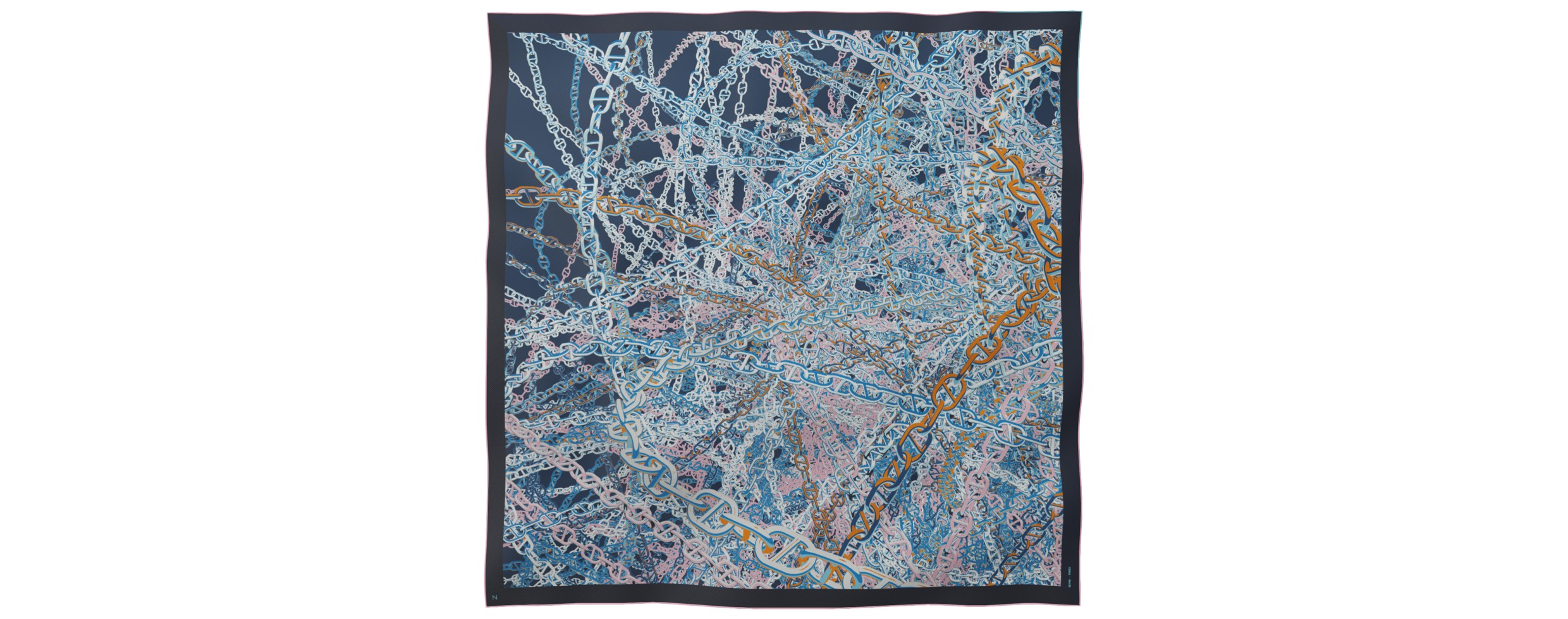 "Pop Chain" giant square 130 scarf