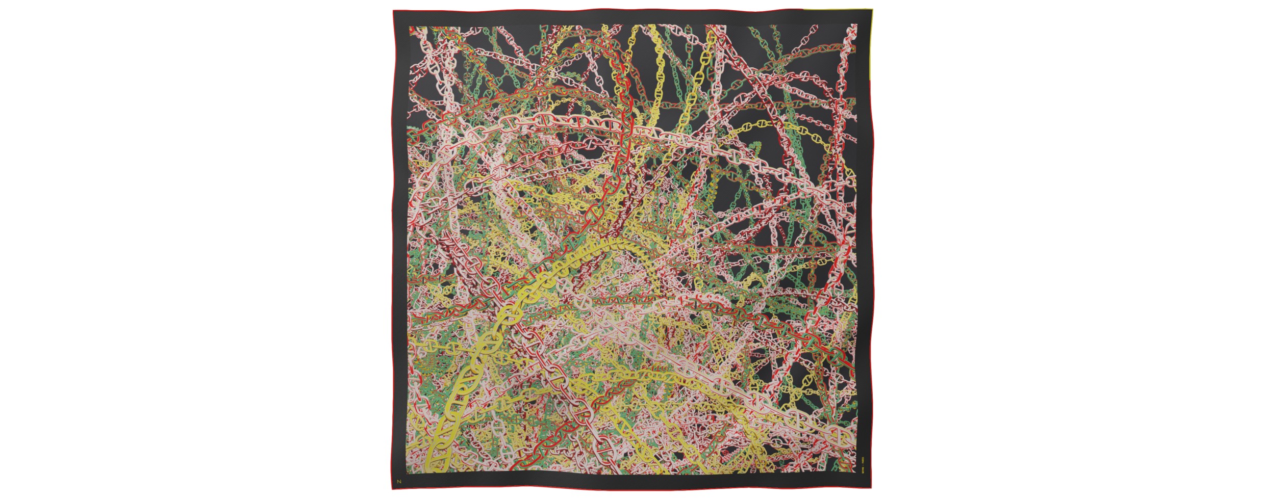 "Pop Chain" giant square 130 scarf