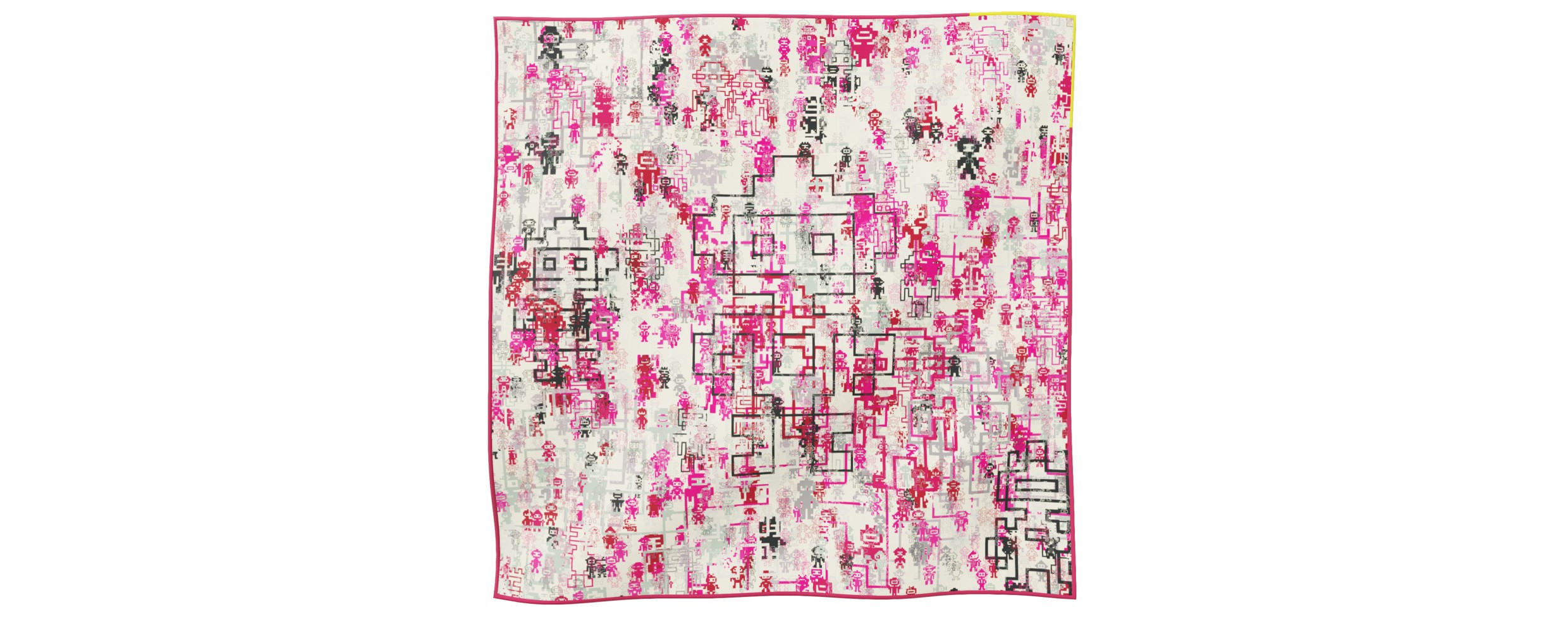 "Silk-Bots" square 45 scarf