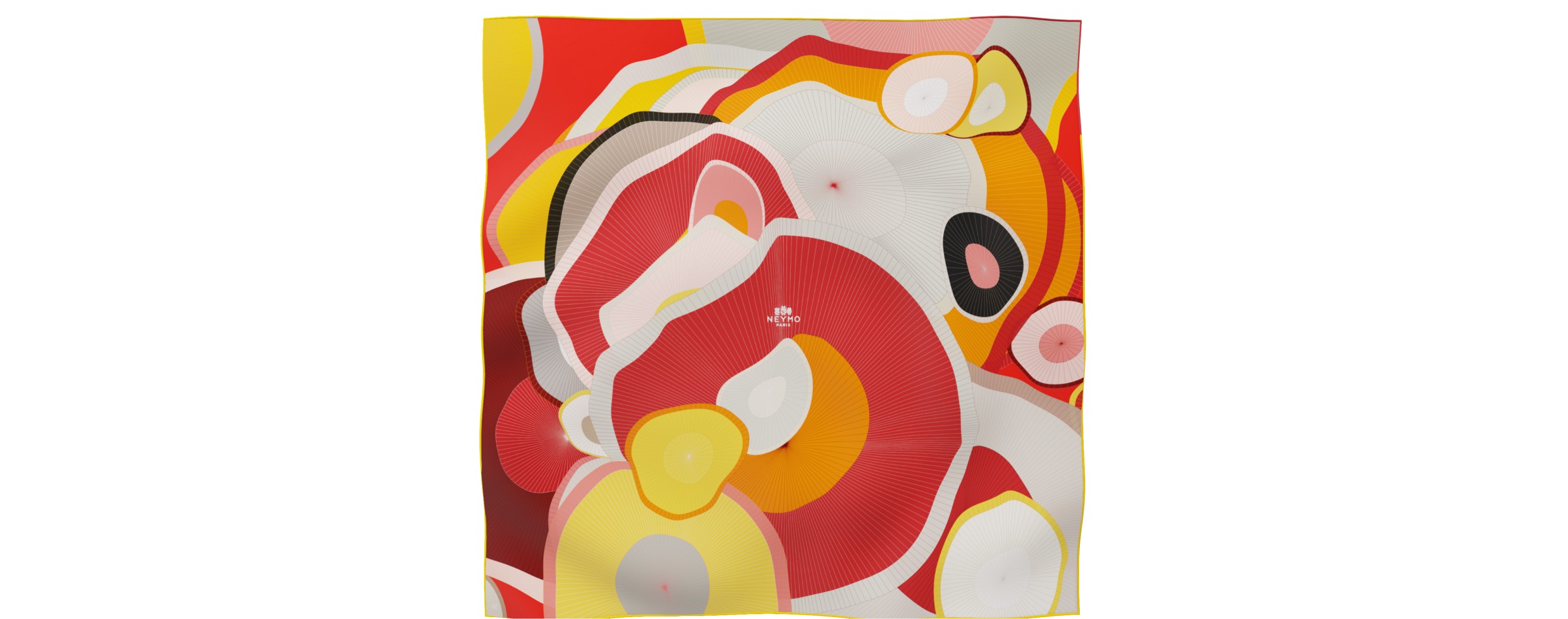 "Les ombrelles" square 90 scarf