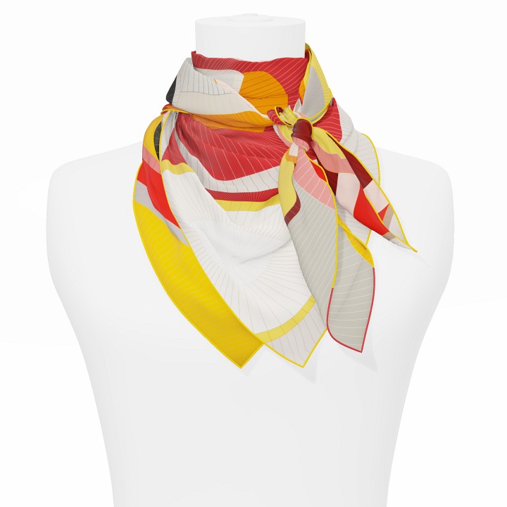 "Les ombrelles" square 90 scarf
