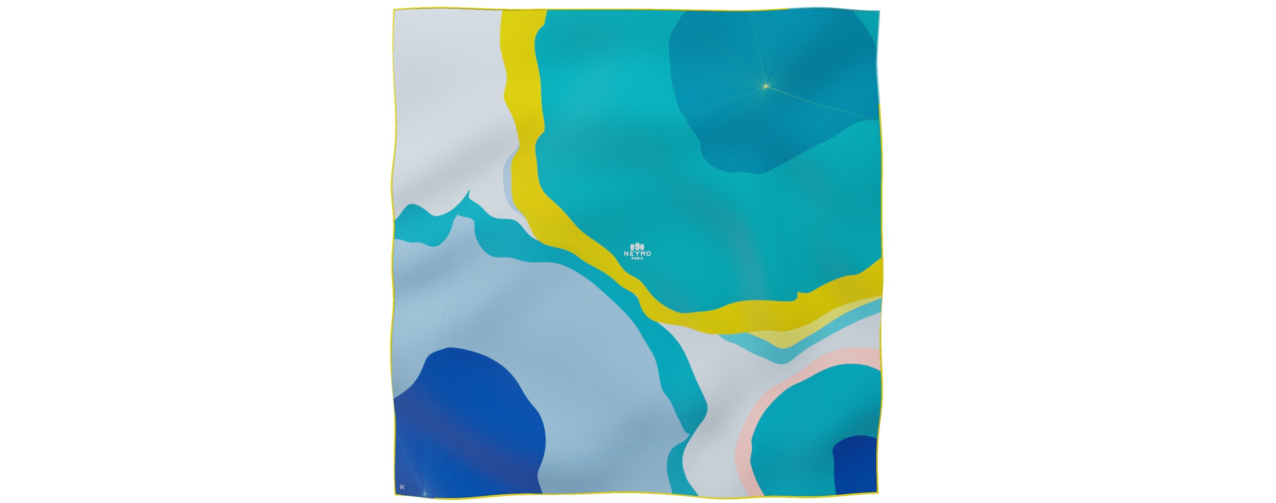 "Les ombrelles" square 90 scarf