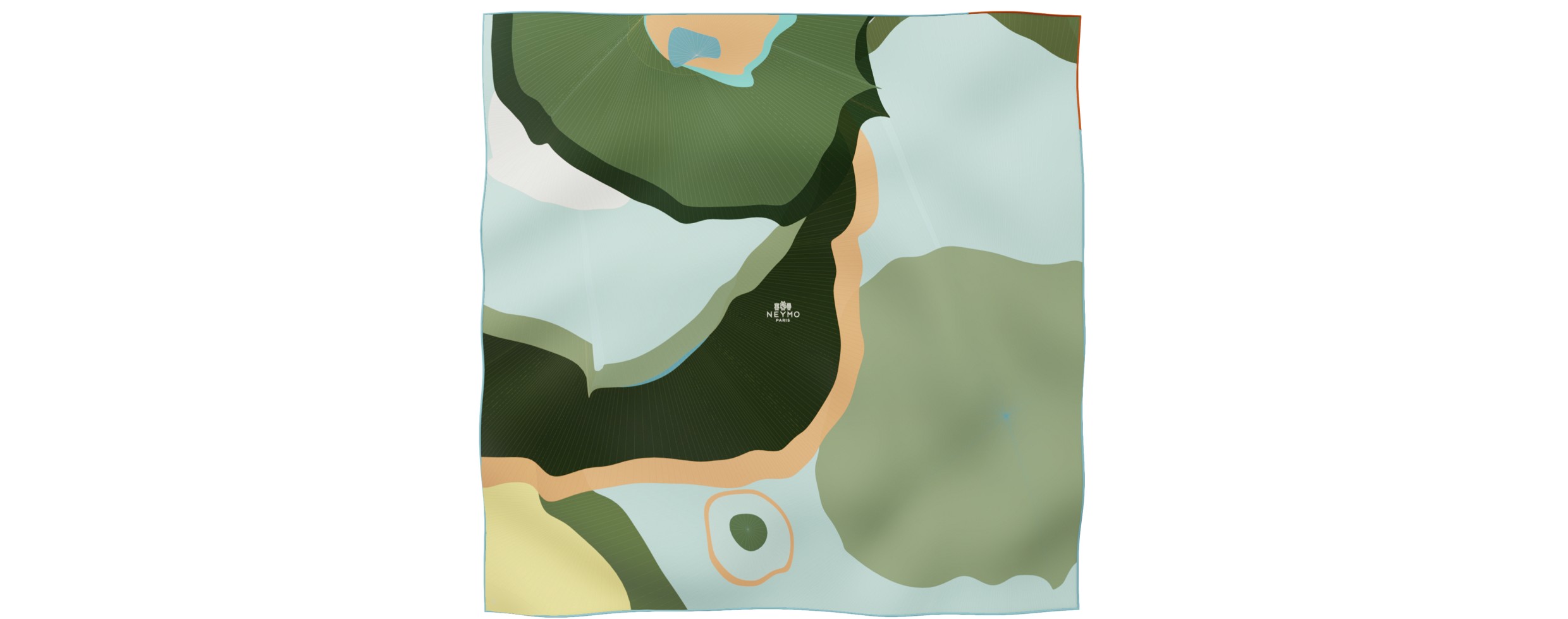 "Les ombrelles" square 90 scarf