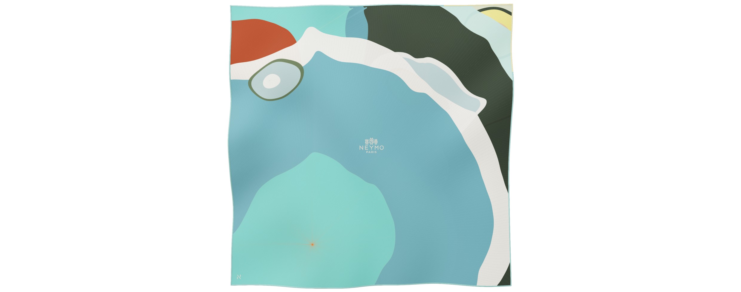 "Les ombrelles" square 70 scarf