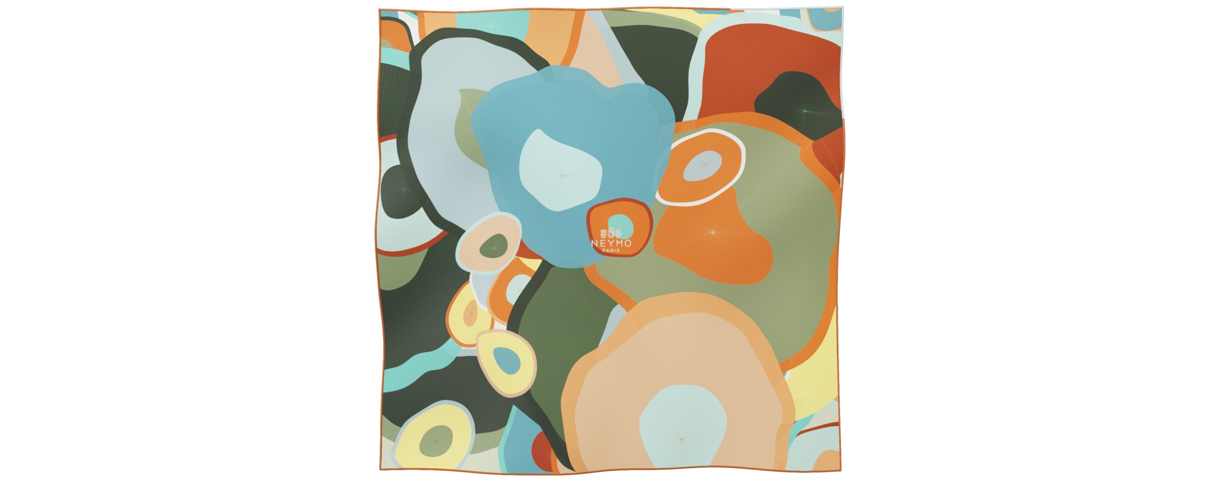 "Les ombrelles" square 70 scarf