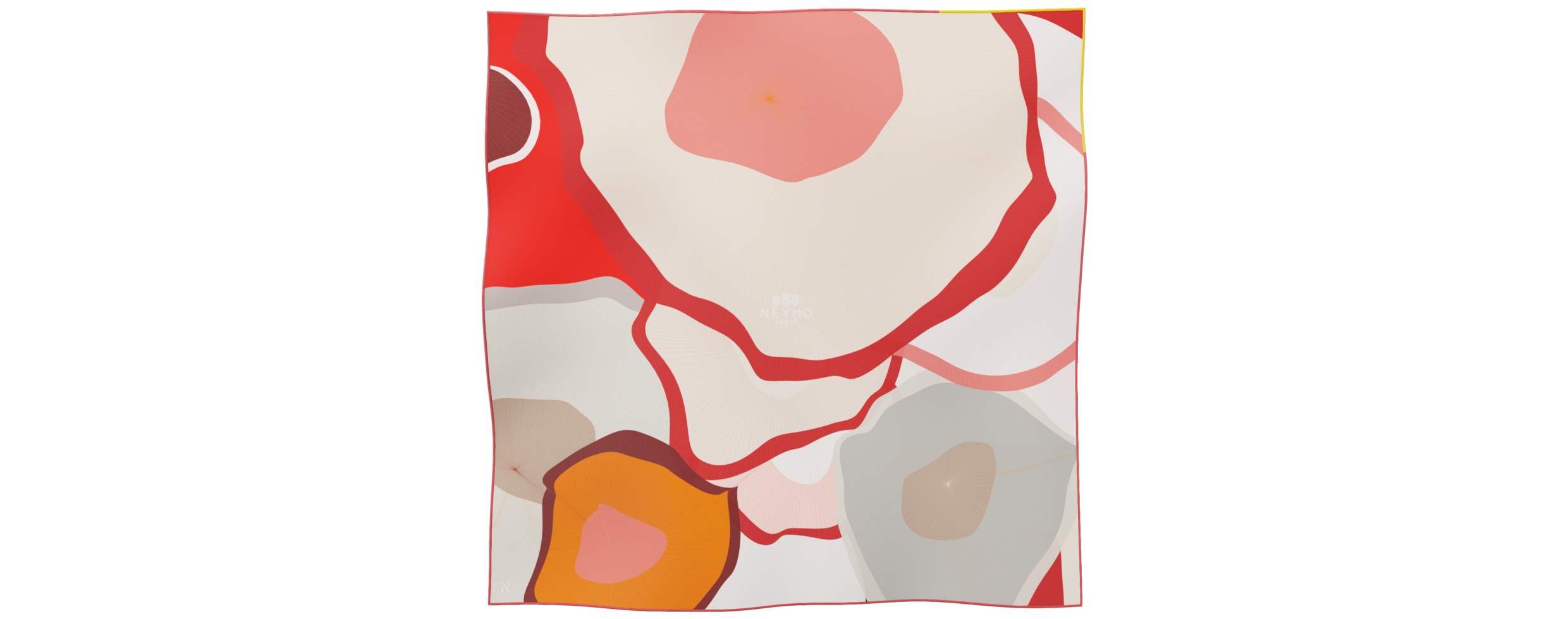 "Les ombrelles" square 70 scarf