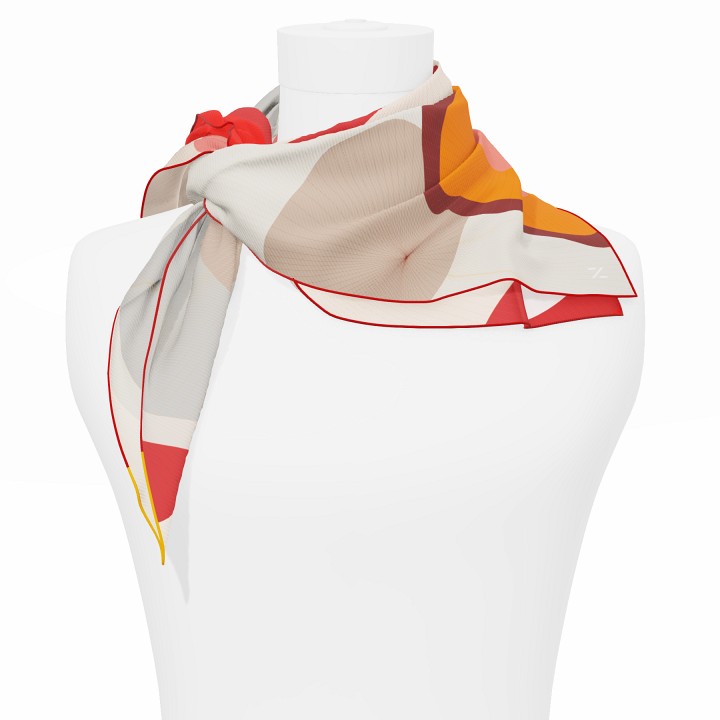 "Les ombrelles" square 70 scarf
