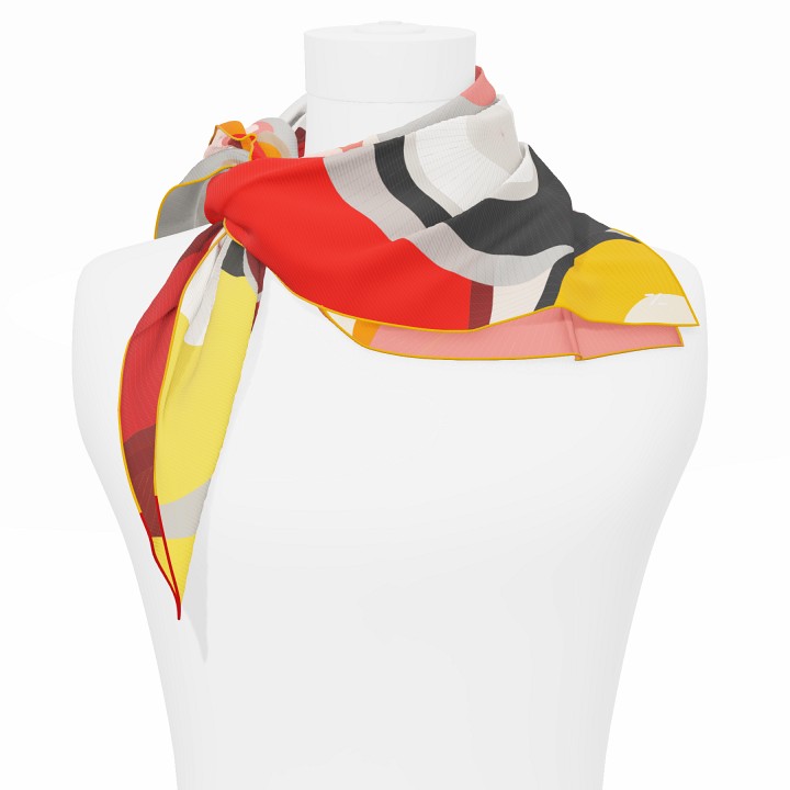 "Les ombrelles" square 70 scarf