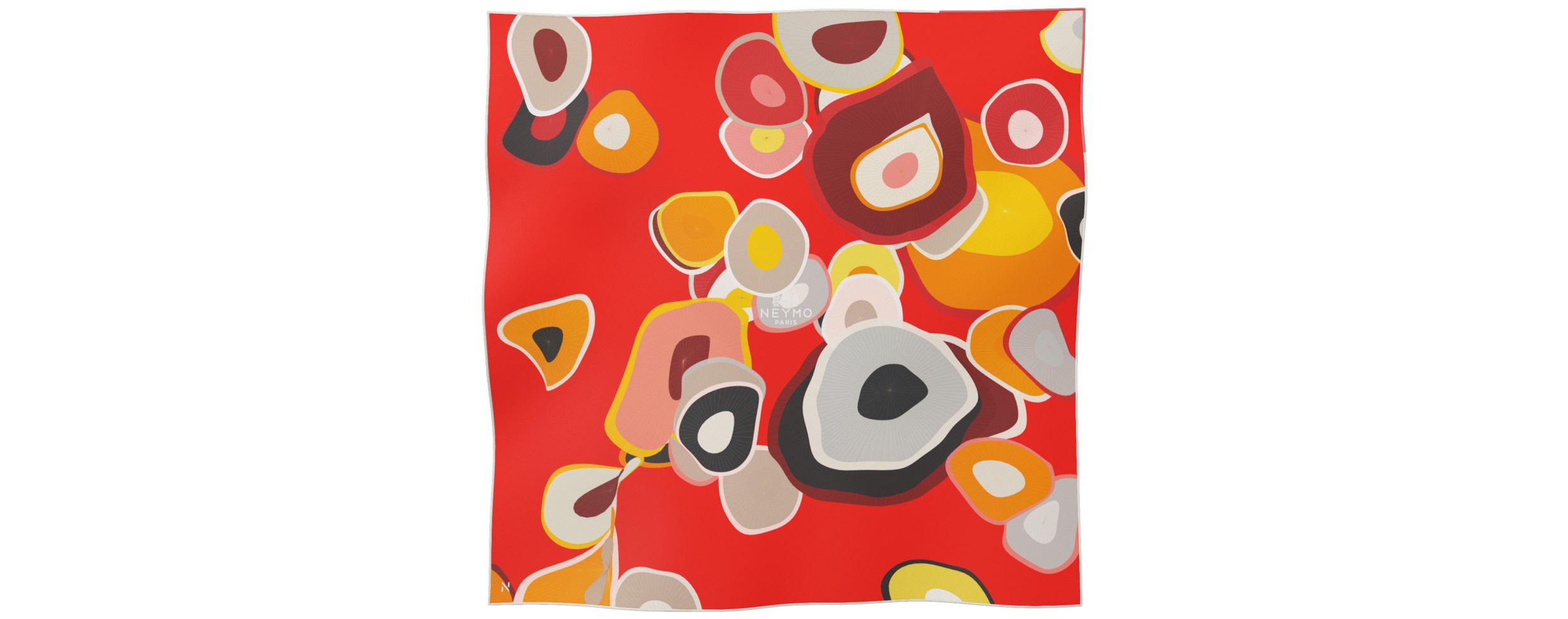 "Les ombrelles" square 70 scarf