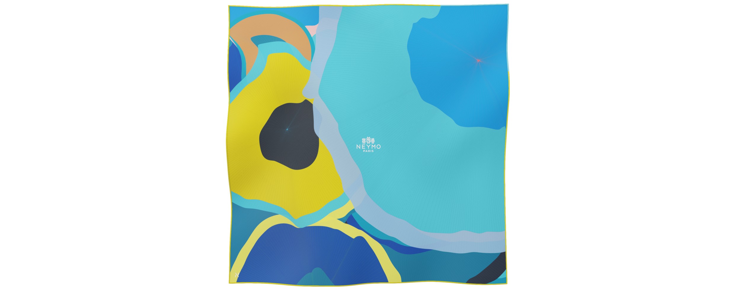 "Les ombrelles" square 70 scarf