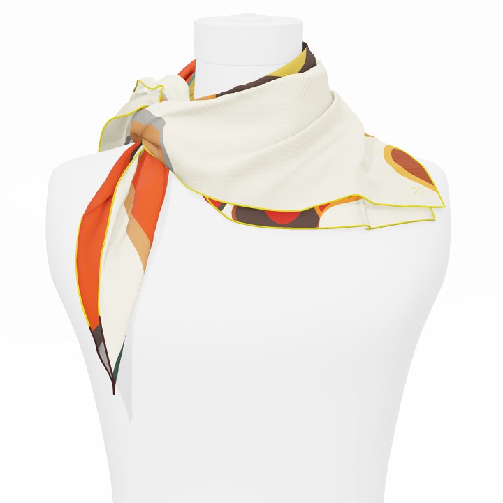 "Les ombrelles" square 70 scarf