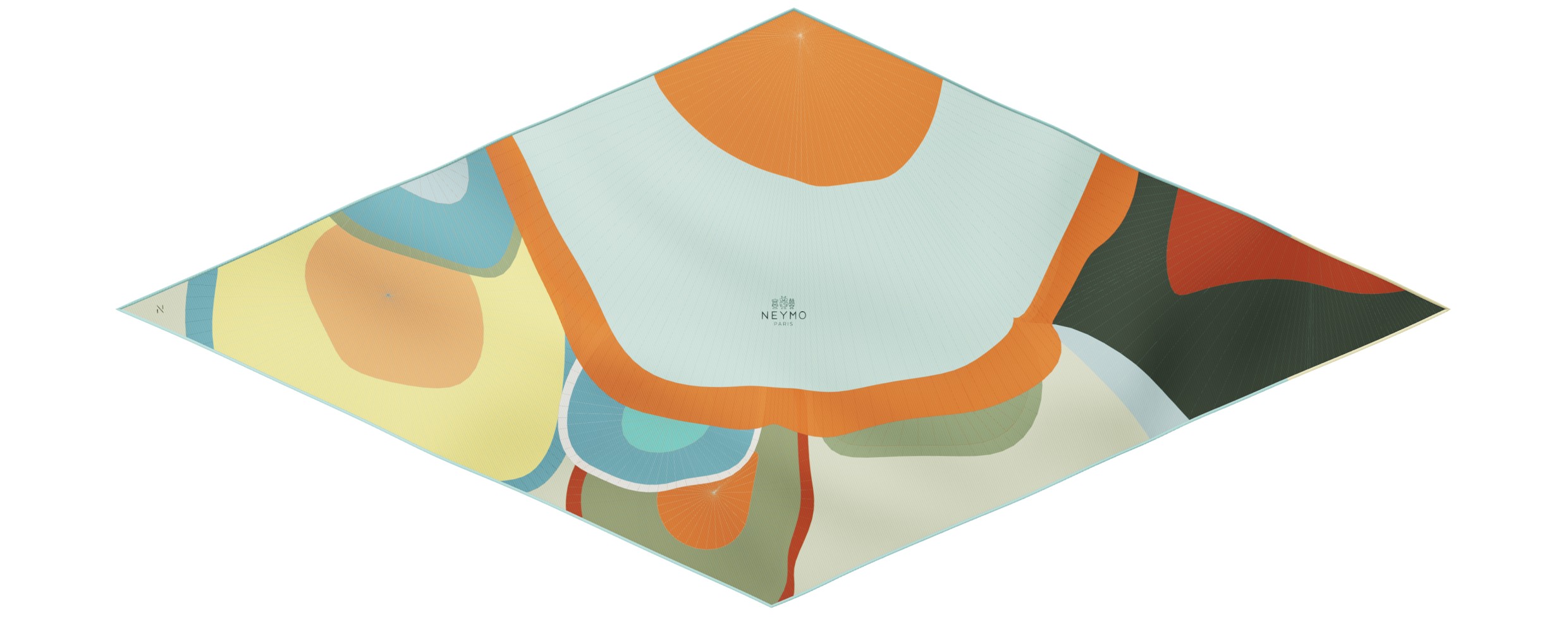 "Les ombrelles" arrow 140 scarf