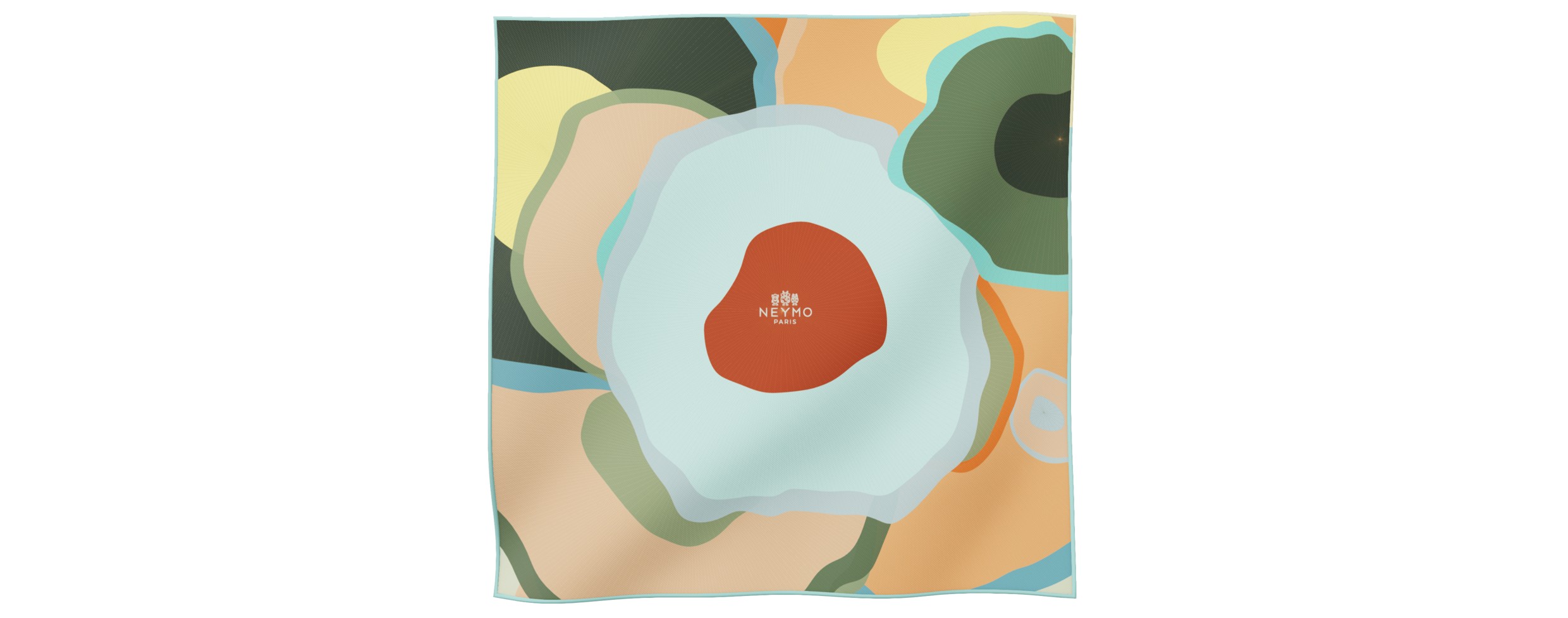 "Les ombrelles" square 45 scarf