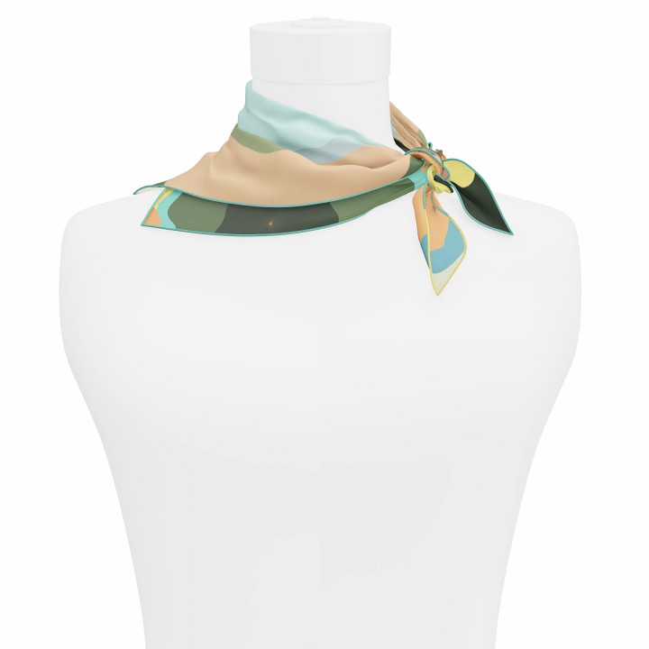"Les ombrelles" square 45 scarf
