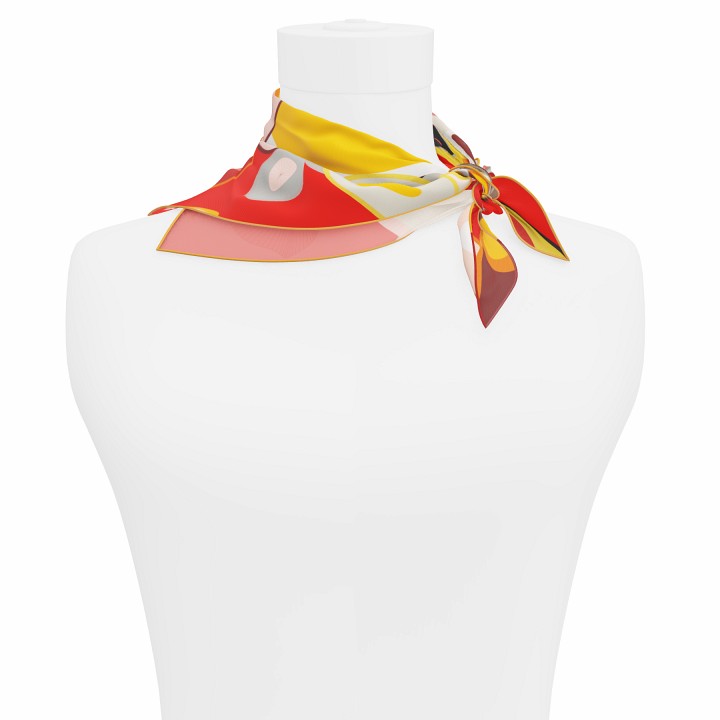 "Les ombrelles" square 45 scarf