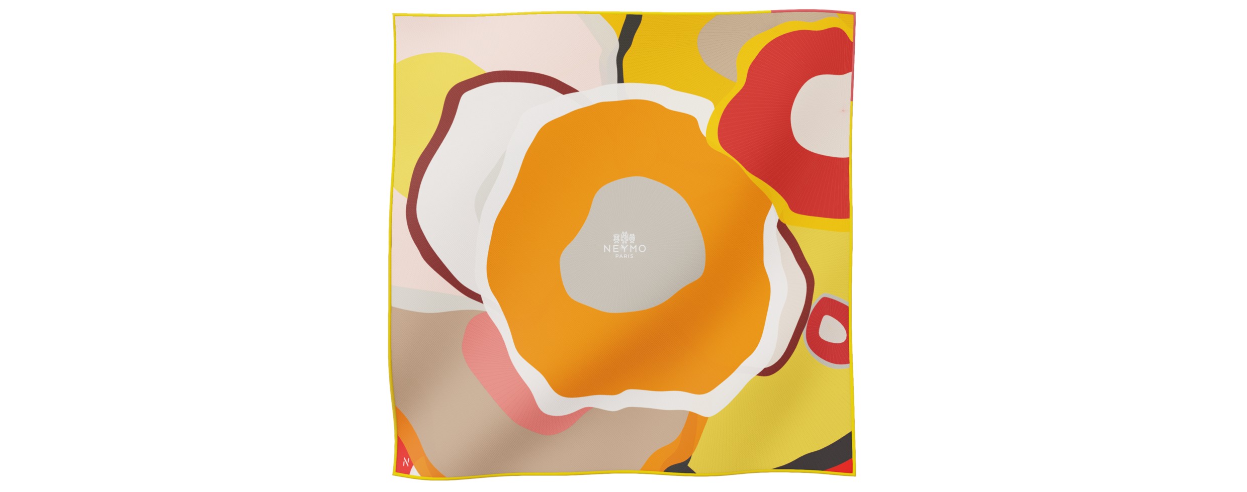 "Les ombrelles" square 45 scarf