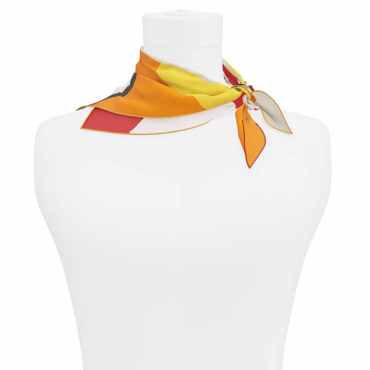 "Les ombrelles" square 45 scarf