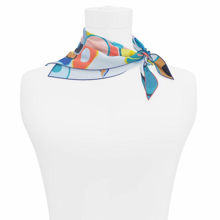 "Les ombrelles" square 45 scarf