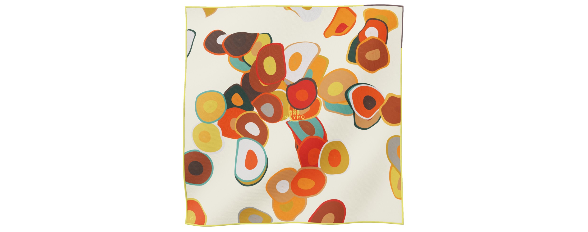 "Les ombrelles" square 45 scarf