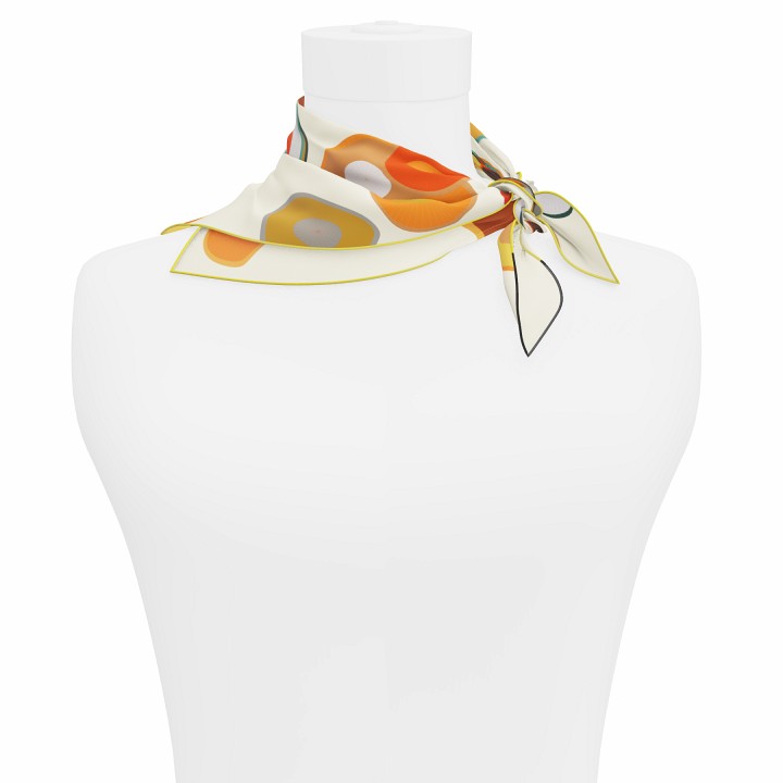 "Les ombrelles" square 45 scarf