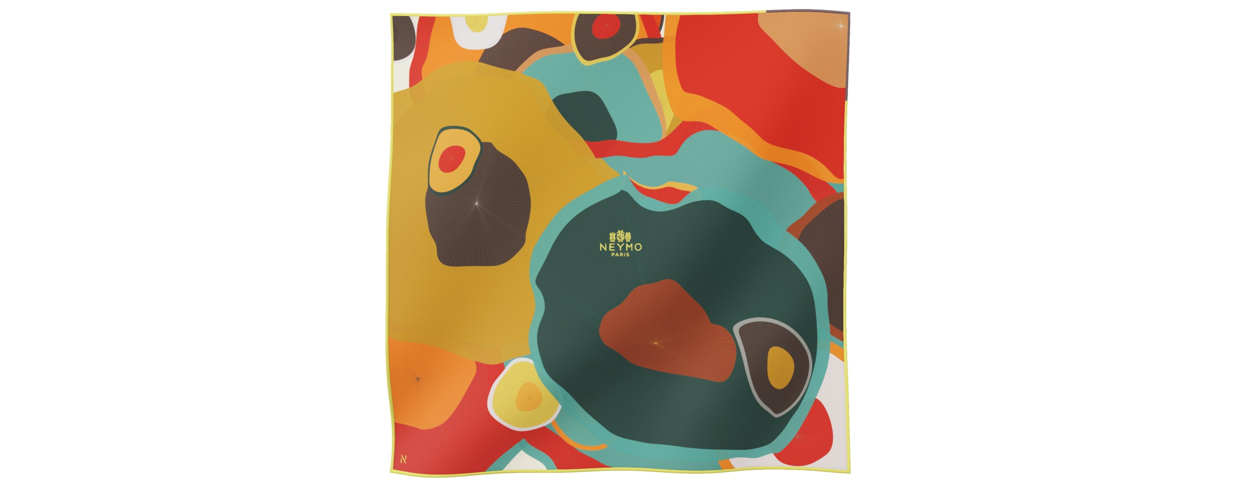 "Les ombrelles" square 45 scarf